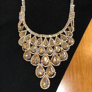Gold bib style costume jewelry